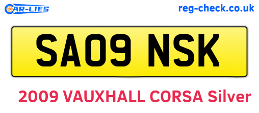SA09NSK are the vehicle registration plates.