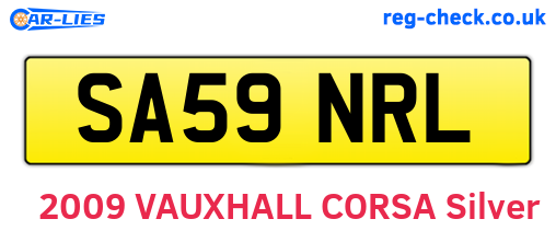 SA59NRL are the vehicle registration plates.