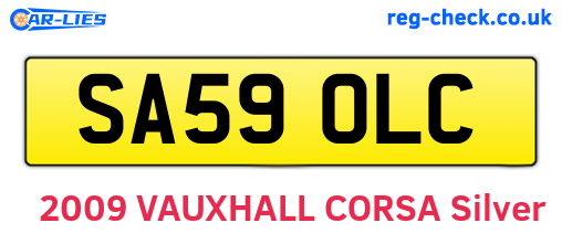 SA59OLC are the vehicle registration plates.