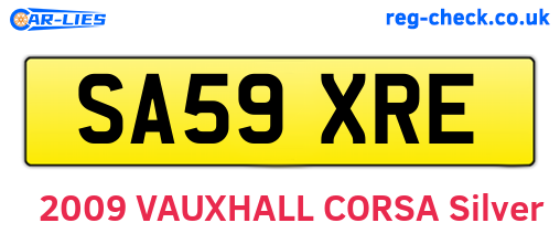 SA59XRE are the vehicle registration plates.