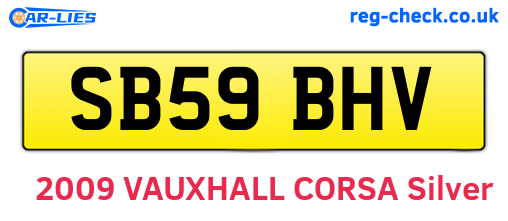 SB59BHV are the vehicle registration plates.