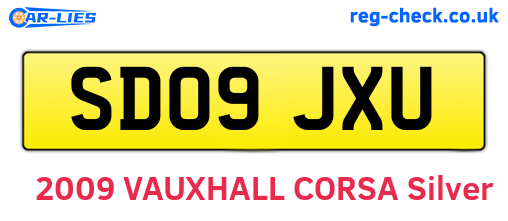 SD09JXU are the vehicle registration plates.