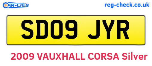 SD09JYR are the vehicle registration plates.