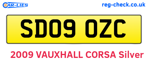 SD09OZC are the vehicle registration plates.