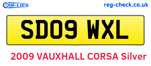 SD09WXL are the vehicle registration plates.