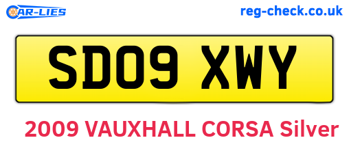 SD09XWY are the vehicle registration plates.