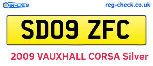 SD09ZFC are the vehicle registration plates.