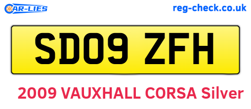 SD09ZFH are the vehicle registration plates.