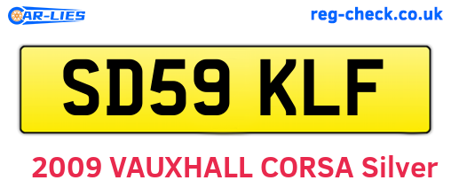 SD59KLF are the vehicle registration plates.