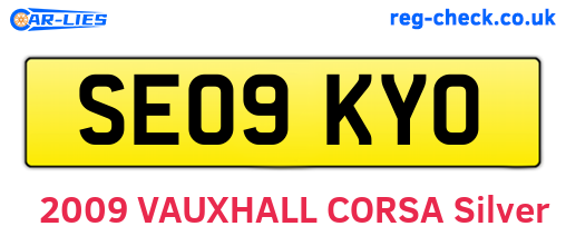 SE09KYO are the vehicle registration plates.