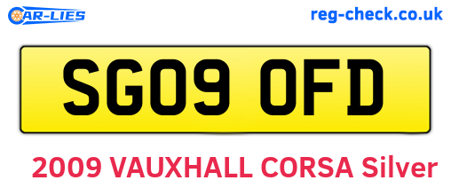 SG09OFD are the vehicle registration plates.