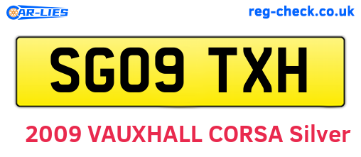 SG09TXH are the vehicle registration plates.