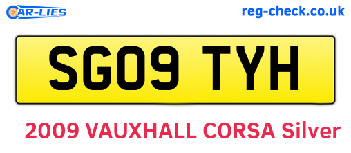 SG09TYH are the vehicle registration plates.