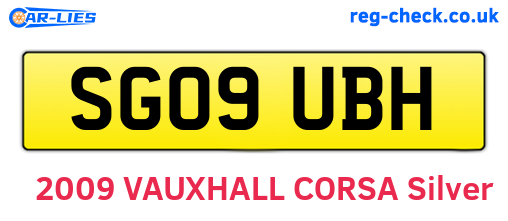 SG09UBH are the vehicle registration plates.