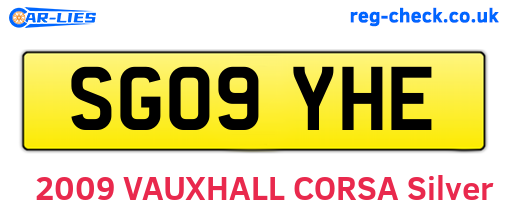 SG09YHE are the vehicle registration plates.