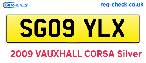 SG09YLX are the vehicle registration plates.