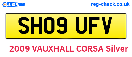 SH09UFV are the vehicle registration plates.