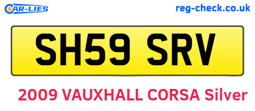 SH59SRV are the vehicle registration plates.