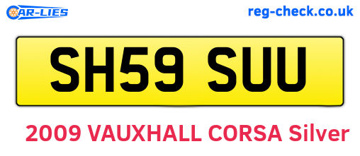 SH59SUU are the vehicle registration plates.