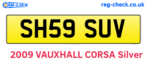 SH59SUV are the vehicle registration plates.