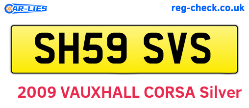 SH59SVS are the vehicle registration plates.