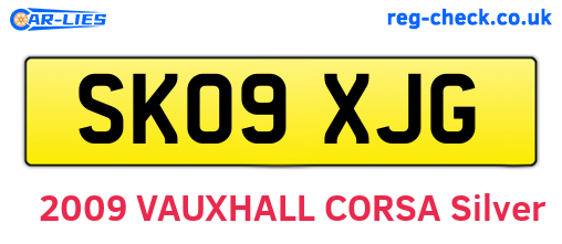 SK09XJG are the vehicle registration plates.
