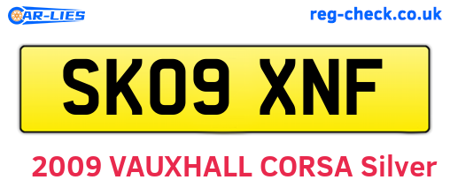 SK09XNF are the vehicle registration plates.