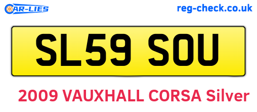 SL59SOU are the vehicle registration plates.