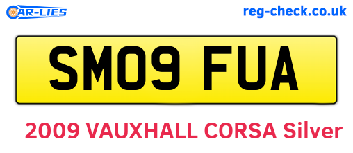 SM09FUA are the vehicle registration plates.