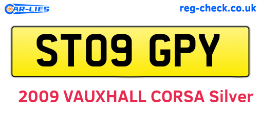 ST09GPY are the vehicle registration plates.