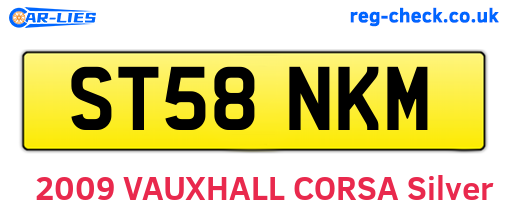 ST58NKM are the vehicle registration plates.