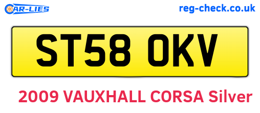 ST58OKV are the vehicle registration plates.