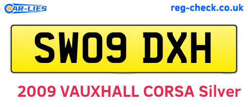 SW09DXH are the vehicle registration plates.