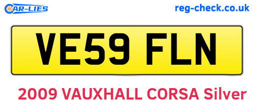 VE59FLN are the vehicle registration plates.
