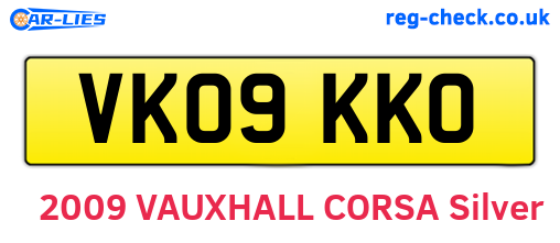 VK09KKO are the vehicle registration plates.