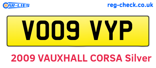 VO09VYP are the vehicle registration plates.