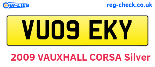 VU09EKY are the vehicle registration plates.