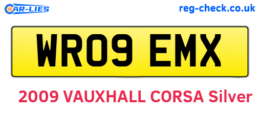 WR09EMX are the vehicle registration plates.