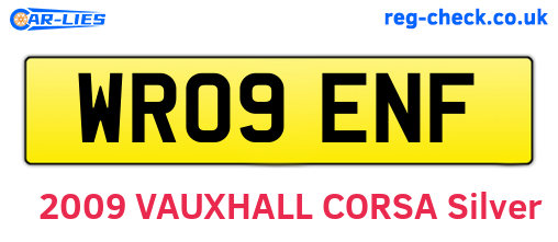 WR09ENF are the vehicle registration plates.