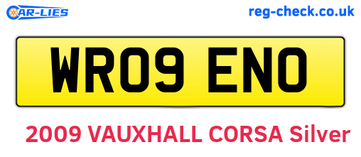 WR09ENO are the vehicle registration plates.