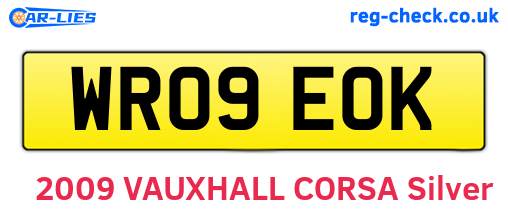 WR09EOK are the vehicle registration plates.