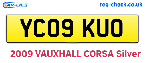 YC09KUO are the vehicle registration plates.