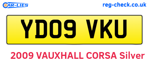 YD09VKU are the vehicle registration plates.