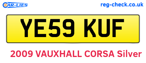 YE59KUF are the vehicle registration plates.