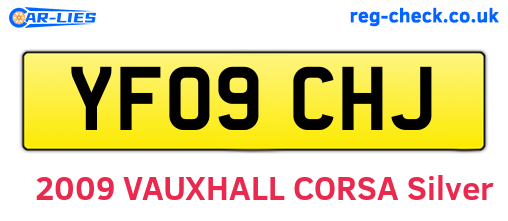 YF09CHJ are the vehicle registration plates.