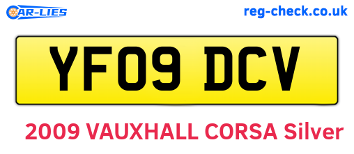 YF09DCV are the vehicle registration plates.