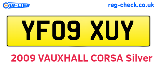 YF09XUY are the vehicle registration plates.