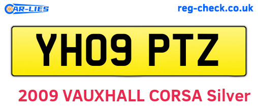 YH09PTZ are the vehicle registration plates.