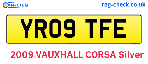 YR09TFE are the vehicle registration plates.