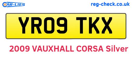 YR09TKX are the vehicle registration plates.